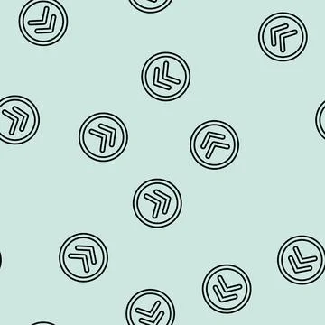 Button scroll line seamless pattern Illustrazione stock