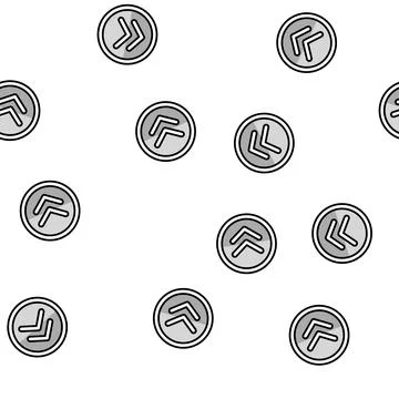 Button scroll vector seamless pattern Stock Illustration