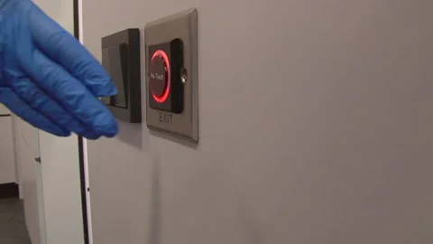Button sensor for remote door opening Stock Footage 135643944