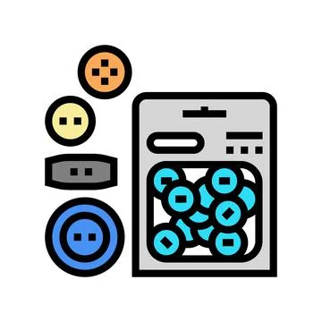 Button set color icon vector illustration イラスト素材