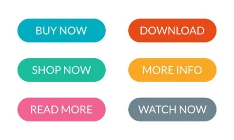 Button set for web design. Call to action buttons. Vector illustration. Illustrazione stock