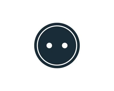 Button, Sewing Icon Vector Logo Template Illustration Design Stock Illustration