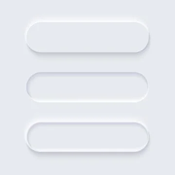 Button shadow round square app minimal modern vector ui layout. Neomorphism Stock Illustration