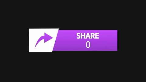 Button With Share Sign And Counter Of Social Media Interactions 스톡 동영상 169412591