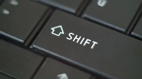 Button Shift Black PC Keyboard Typing Stock Footage 47310015