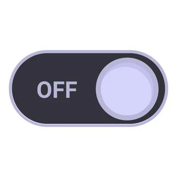 Off button showing power off setting Stock Illustration