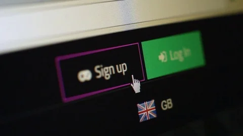 Button Sign Up and Log In Vídeo Stock 72405084