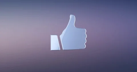 Like Button Silver 3d Icon Stock Footage 69727951