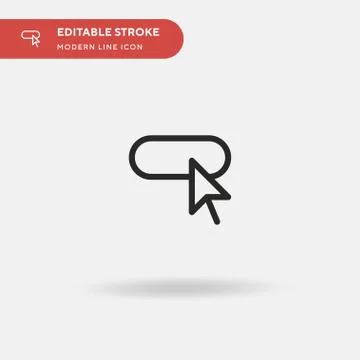 Button Simple vector icon. Illustration symbol design template for web mobile Stockillustratie