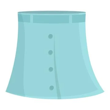 Button skirt icon cartoon vector. Woman mini Stock Illustration