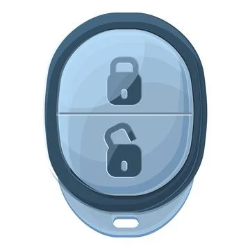 Button smart car key icon, cartoon style Stockillustratie