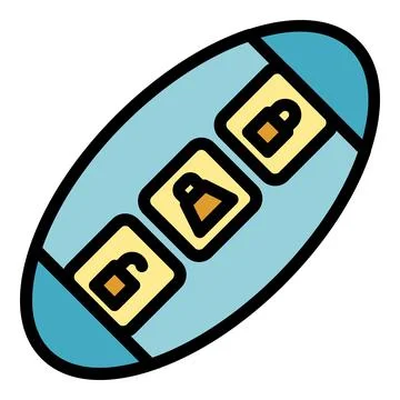 Button smart car key icon color outline vector Illustrazione stock