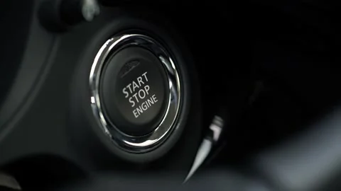 Button to Start the Car Engine Stock Footage 195207300