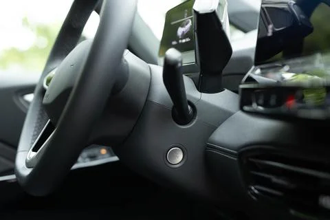 Button to start the car engine. Pressing Stand By Power Button To Turn On and Stock Photos