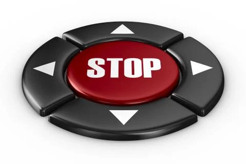 Button start on white background. Isolated 3D image Stock Illustration