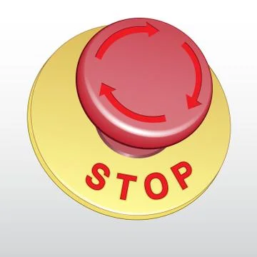 Button . STOP.Vector Stock Illustration