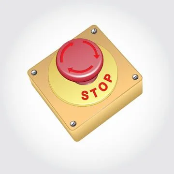 Button STOP.Vector Stock Illustration