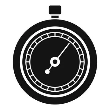 Button stopwatch icon simple vector. Stop timer Illustrazione stock