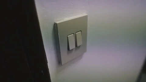 Button switch and light switch. Stock Footage 123574908