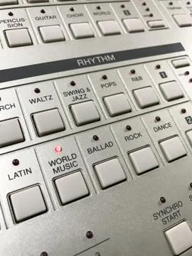 Button switch for select rhythm of music Foto stock