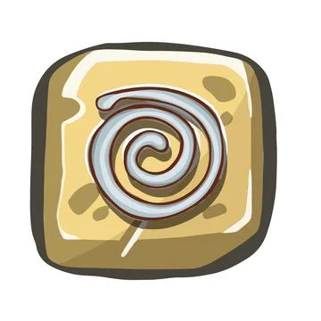 Button with symbol of air, air currents, wind. hand drawn texture Stock Illustration