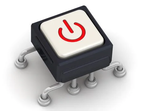 The button with the symbol of powering 스톡 일러스트