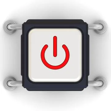 The button with the symbol of powering Stock-Illustration