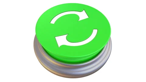 Button with the symbol of renewal in action Stock Footage 132918374
