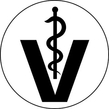 Button symbol veterinary Illustrazione stock