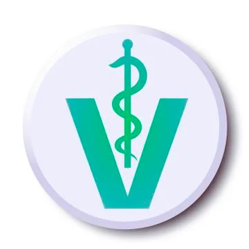 Button symbol veterinary Stock Illustration
