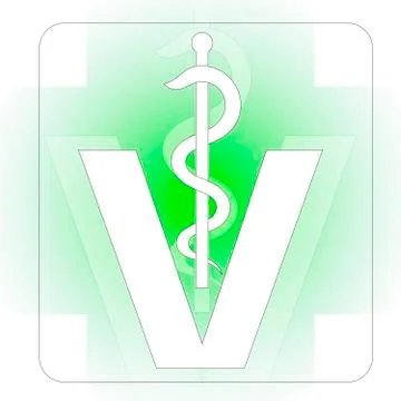 Button symbol veterinary Illustrazione stock