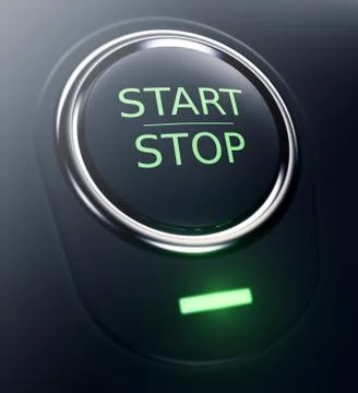 Button with text start stop Stock Illustration
