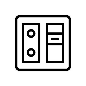 Button thin line icon Illustrazione stock