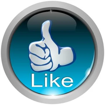 Button thumb up Stock Illustration