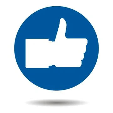 Like button thumbs up Stock Illustration