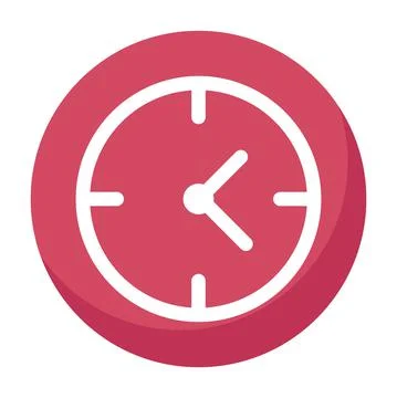 Button with timer clock Stock Illustration