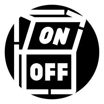 On off button toggle switch concept Stock Illustration