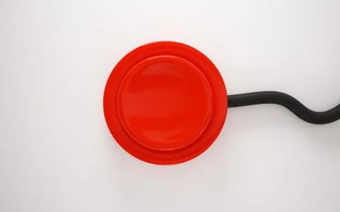 Button top view - red glossy 3d button Stock Illustration