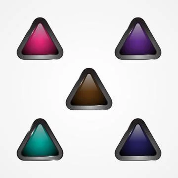 Button triangle Stock Illustration