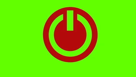 On button turn on function red set icon 3d illustration rotation Video stock 278199518