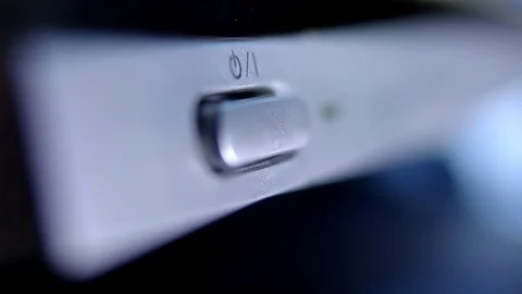 Button of turning on of the digital device Stock Footage 81139056