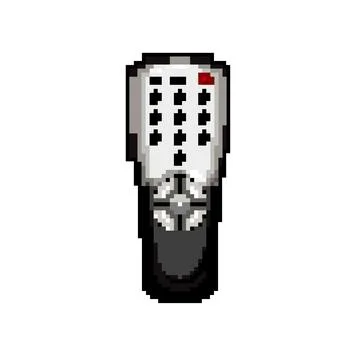 Button tv remote game pixel art vector illustration Stock Illustration