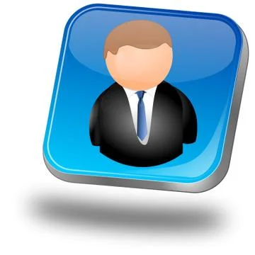 Button with user icon Stock Illustration