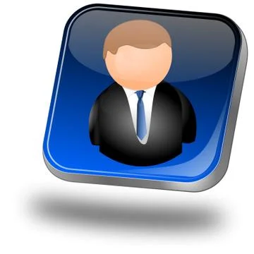 Button with user icon Stock Illustration
