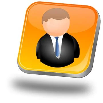 Button with user icon Stock Illustration