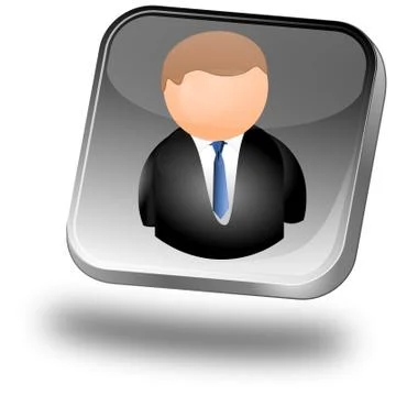 Button with user icon Stock Illustration
