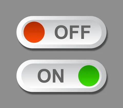 On off button in vector on white background Stock Illustration