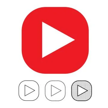 Button video player icon Stock Illustration