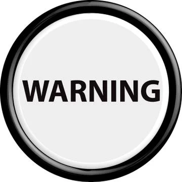 Button warning 3d Stock Illustration