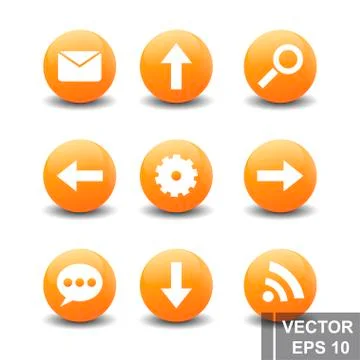 Button. Web design. Cartoon. Press. Bright design. For your design. イラスト素材